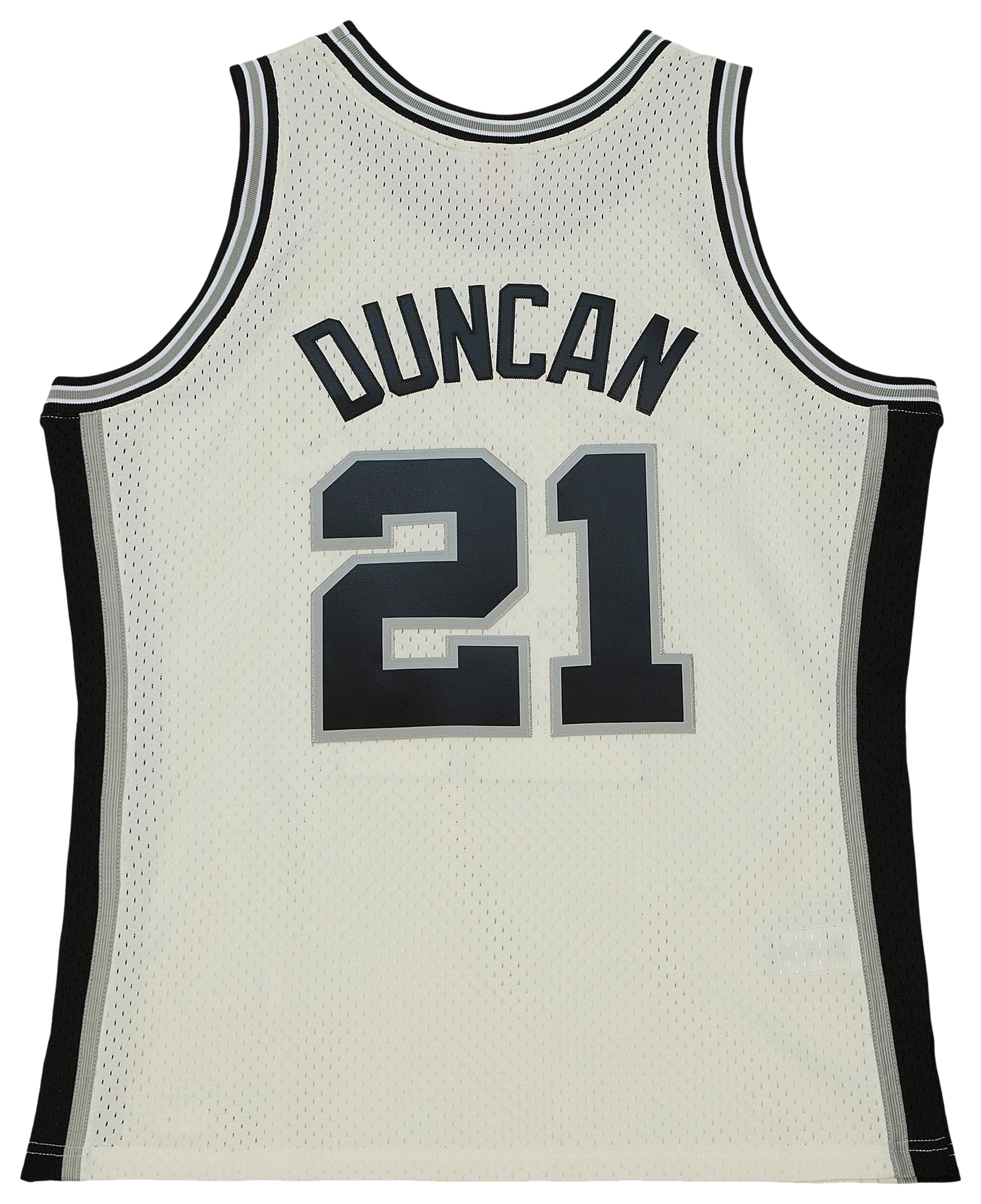 Men's Duncan Tim Mitchell & Ness Spurs Cream Jersey - Off-White